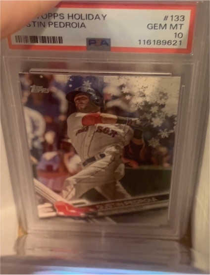 2013 Topps Holiday #133 Austin Pedroia — front