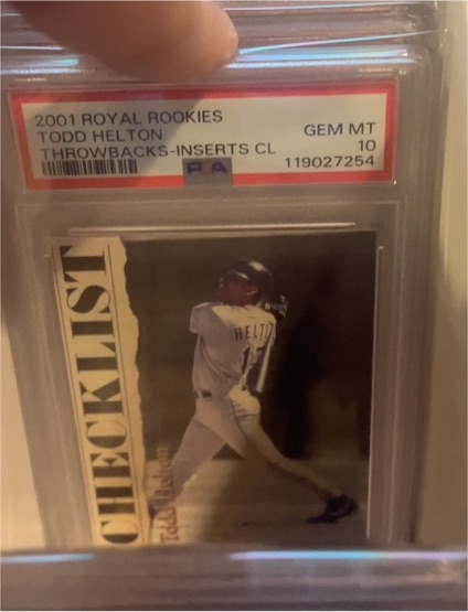 2001 Royal Rookies Todd Helton Throwbacks-Insert CL — front