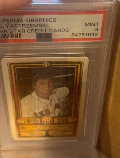 1982 Perma-Graphics Super Star Credit Card Al Yastrzemski — front