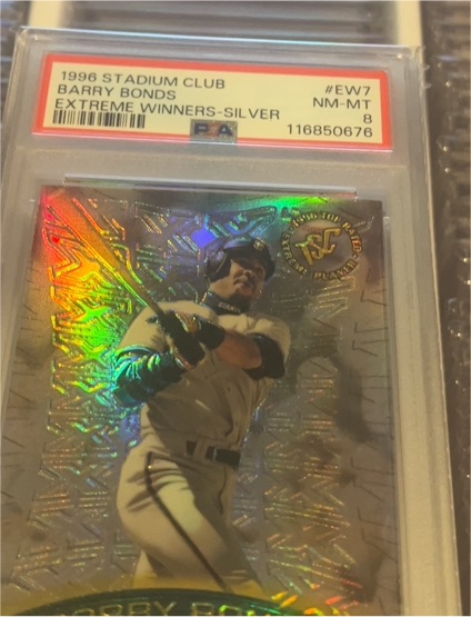 1996 Stadium Club #EW7 Barry Bonds Extreme Winners-Silver — front