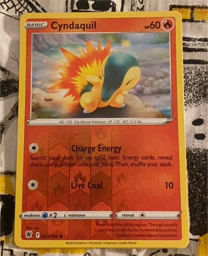 2022 Pokémon Astral Radiance #023 Cyndaquil — front