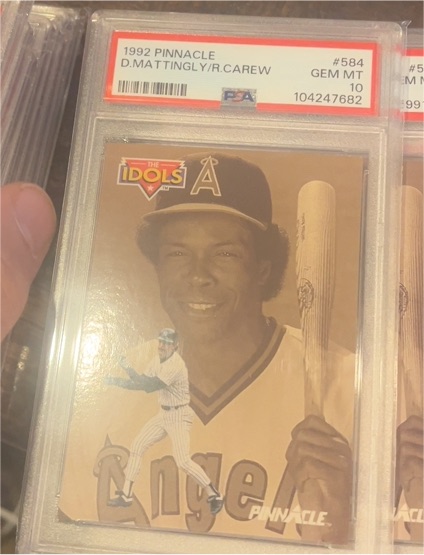 1992 Pinnacle #584 Don Mattingly / Rod Carew — front