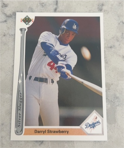 1991 Upper Deck Silver Sluggers #SS9 Darryl Strawberry — front