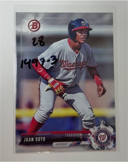 2017 Bowman Draft #BD162 Juan Soto — front