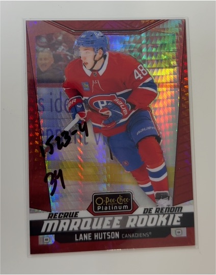 2024-25 O-Pee-Chee Platinum #234 Lane Hutson Marquee Rookie — front
