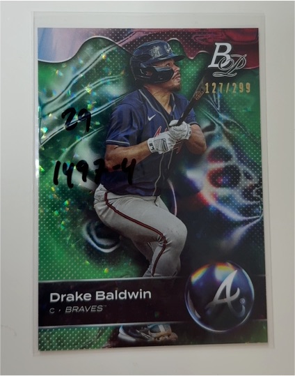 2023 Bowman Platinum Top Prospects #TOP-26 Drake Baldwin — front