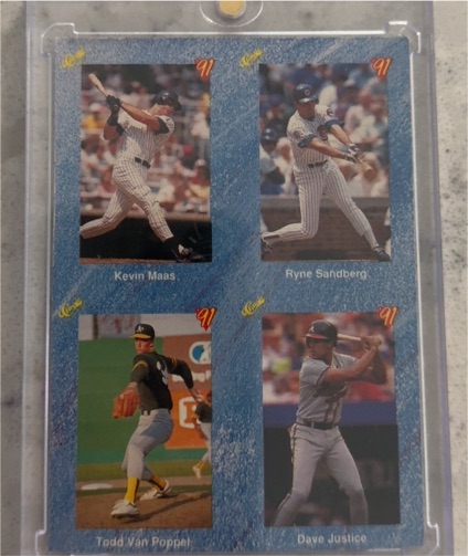 1991 Classic I #NNO Kevin Maas / Ryne Sandberg / Todd Van Poppel / Dave Justice — front