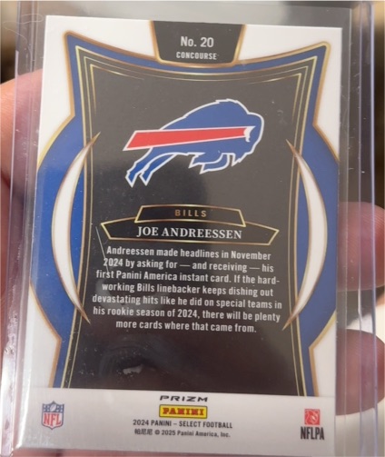 2024 Panini Select Concourse #20 Joe Andreessen — front