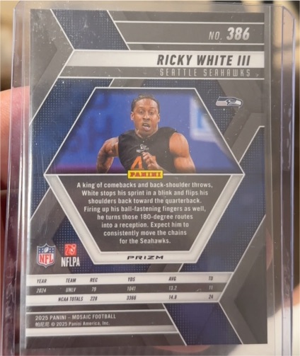 2025 Panini Mosaic #386 Ricky White III — front