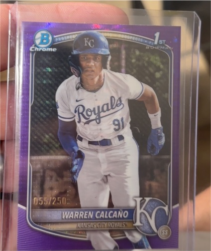 2025 Bowman Chrome #BCP-185 Warren Calcano — front