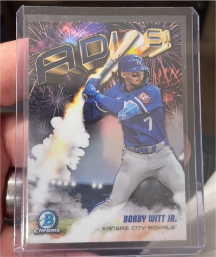 2025 Bowman Chrome #AD-25 Adios Insert Bobby Witt Jr. — front