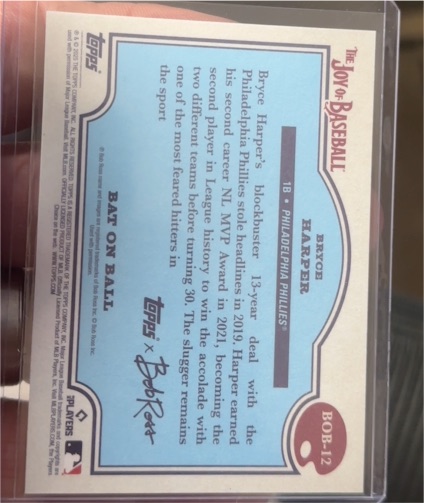 2025 Topps X Bob Ross The Joy of Baseball #BOB-12 Bryce Harper — front