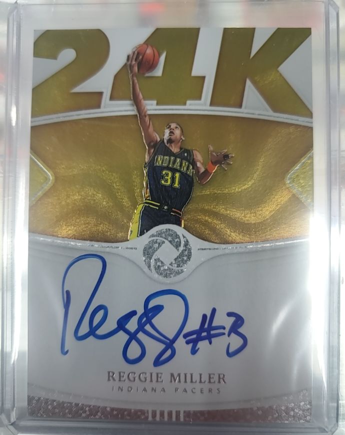 2018 Panini Opulence 24K Auto #31 Reggie Miller — front