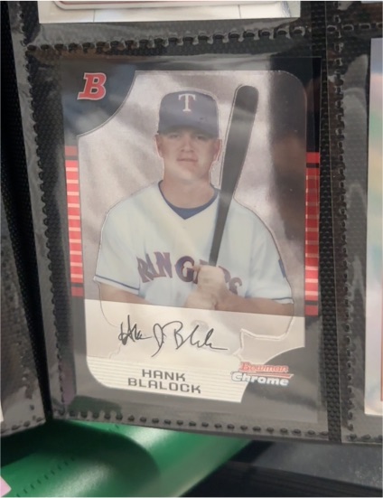 2005 Bowman Chrome #5 Hank Blalock — front