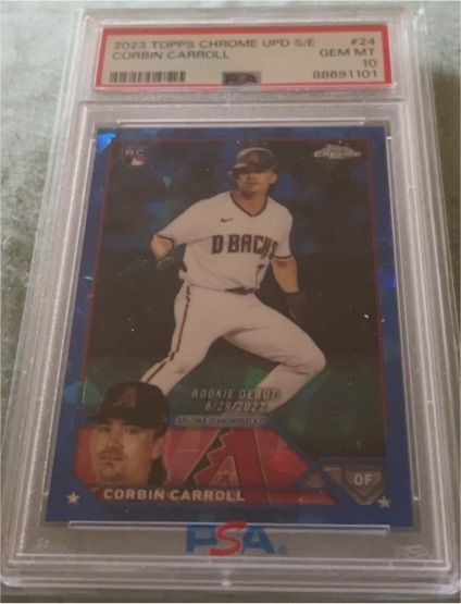 2023 Topps Chrome Update Sapphire #24 Corbin Carroll — front