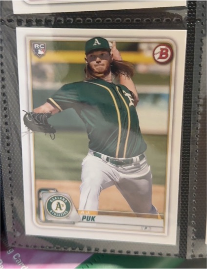 2020 Bowman #64 A.J. Puk Rookie Card — front