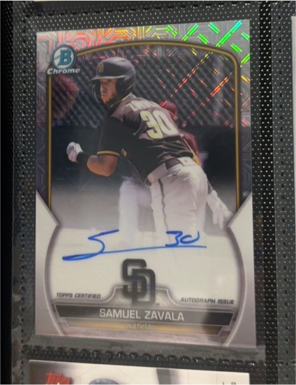 2023 Bowman Chrome Mega Box Mojo Autographs #BCMA-SZ Samuel Zavala — front