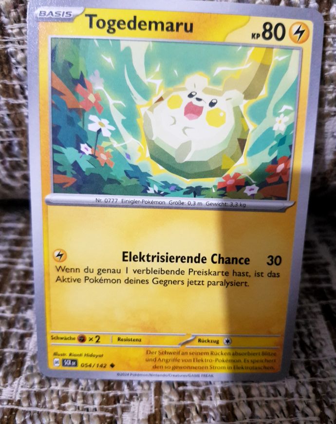 2024 Pokémon Stellar Crown #054 Togedemaru — front