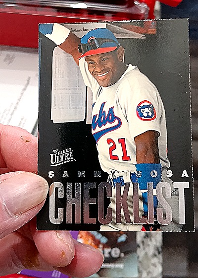 1997 Fleer Ultra #9 Sammy Sosa Checklist — front