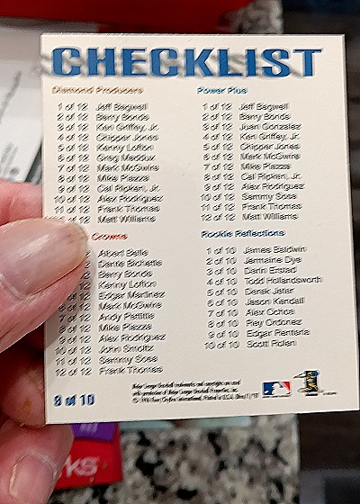 1997 Fleer Ultra #9 Sammy Sosa Checklist — back