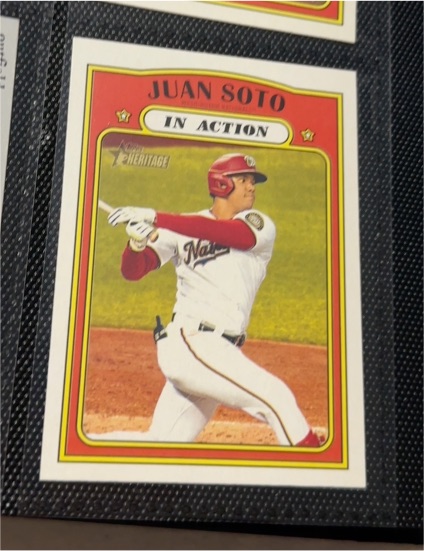 2021 Topps Heritage #36 Juan Soto In Action — front