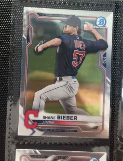 2021 Bowman Chrome #30 Shane Bieber — front