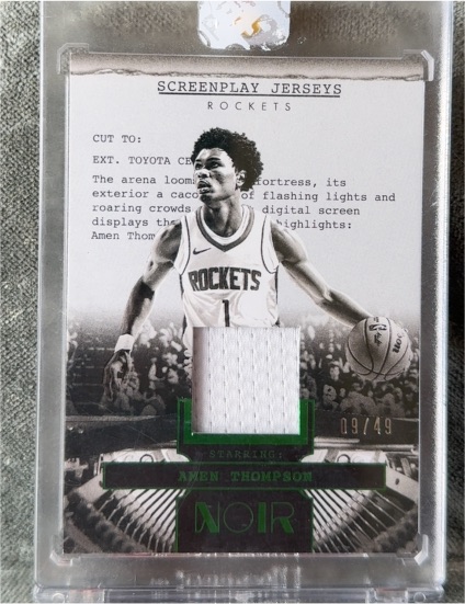2024-25 Panini Noir Screenplay Jerseys #SJ-THO Amen Thompson — front