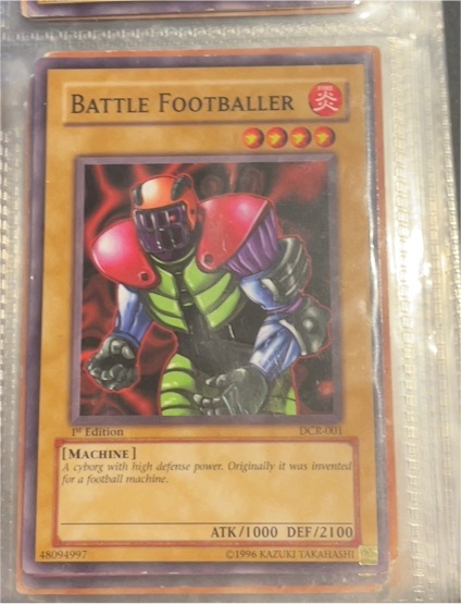 1996 Yu-Gi-Oh! DCR-001 Battle Footballer — front