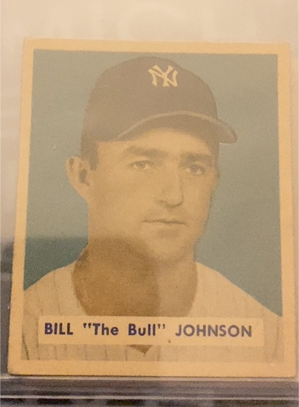 1949 Bowman #129 Bill "The Bull" Johnson — front