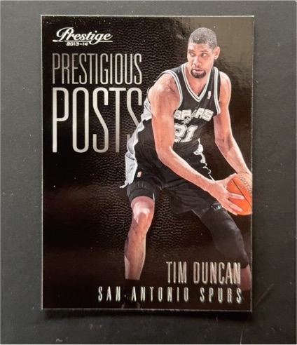2013-14 Panini Prestige Prestigious Posts #5 Tim Duncan — front