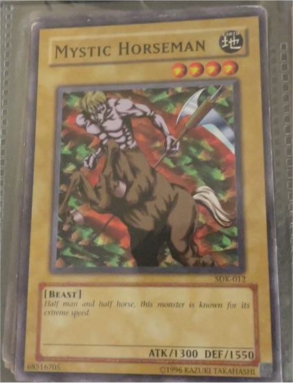 1996 Yu-Gi-Oh! #SDK-012 Mystic Horseman — front