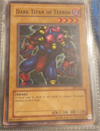 1996 Yu-Gi-Oh! SDK-014 Dark Titan of Terror — front