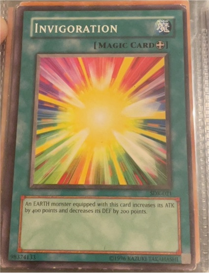 2002 Yu-Gi-Oh! Starter Deck: Kaiba #SDK-021 Invigoration — front