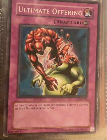 1996 Yu-Gi-Oh! SDY-050 Ultimate Offering — front