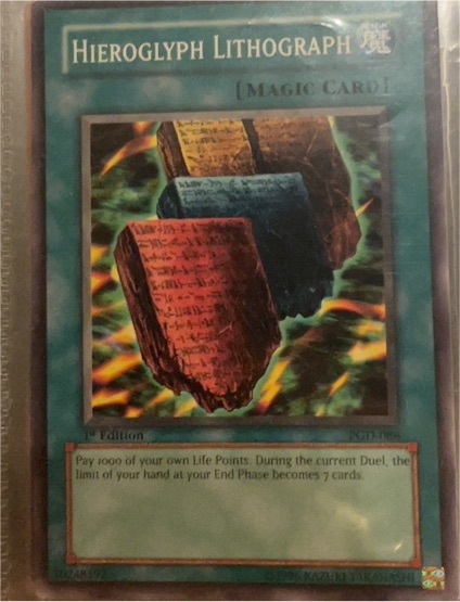2004 Yu-Gi-Oh! #PGD-086 Hieroglyph Lithograph — front
