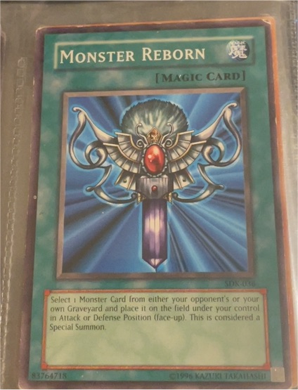 1996 Yu-Gi-Oh! SDK-036 Monster Reborn — front