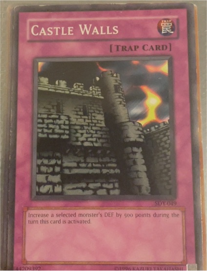 1996 Yu-Gi-Oh! Starter Deck: Joey #SDJ-045 Castle Walls — front