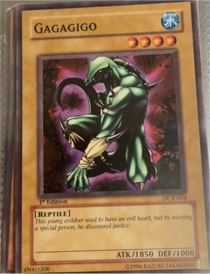 1996 Yu-Gi-Oh! DCR-054 Gagagigo — front