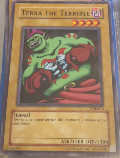 1996 Yu-Gi-Oh! SDK-013 Terra the Terrible — front