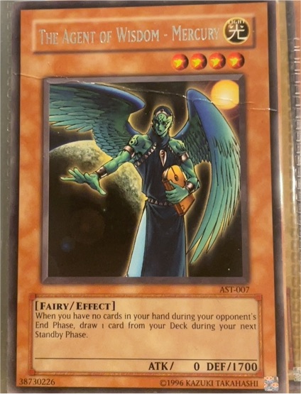 1996 Yu-Gi-Oh! AST-007 The Agent of Wisdom - Mercury — front