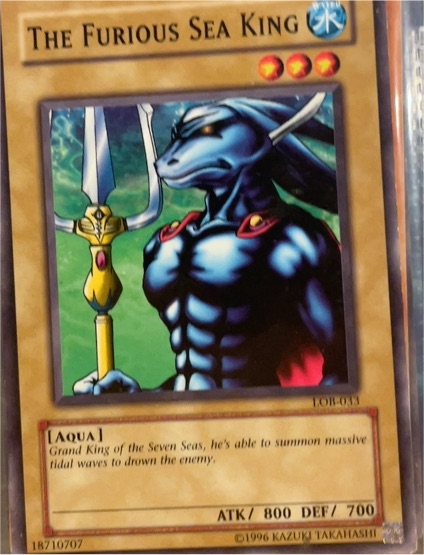 1999 Yu-Gi-Oh! LOB-033 The Furious Sea King — front