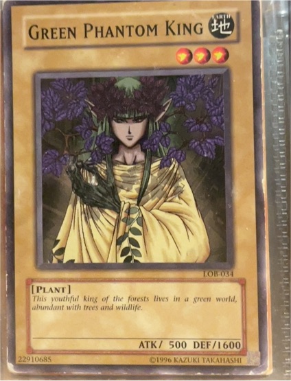 Yu-Gi-Oh! Legend of Blue Eyes White Dragon #LOB-034 Green Phantom King — front