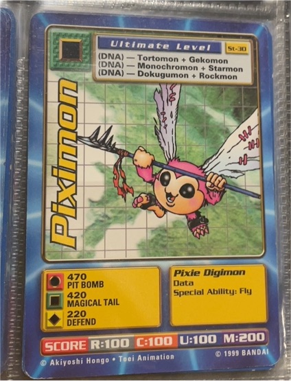 1999 Bandai Digimon #ST-30 Piximon — front