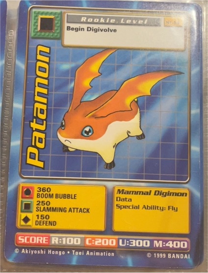 1999 Bandai Digimon Digi-Battle Card Game #St-13 Patamon — front