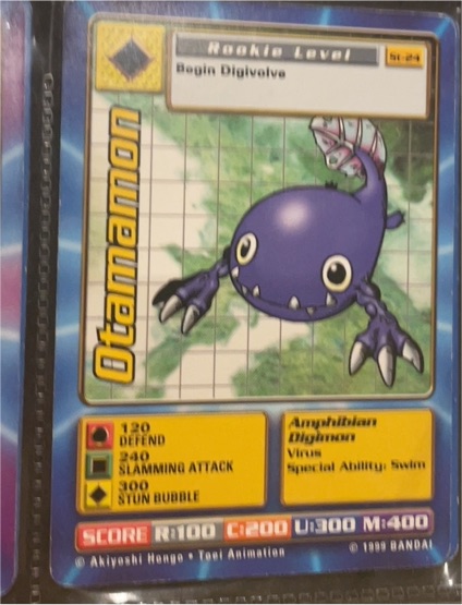 1999 Bandai Digimon #St-24 Otamamon — front
