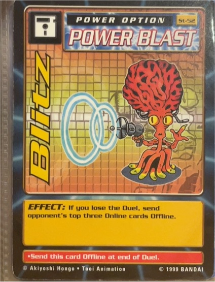 1999 Digimon Power Option Power Blast Blitz #St-52 — front