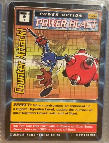 1999 Bandai Digimon TCG #ST-54 Counter Attack! — front