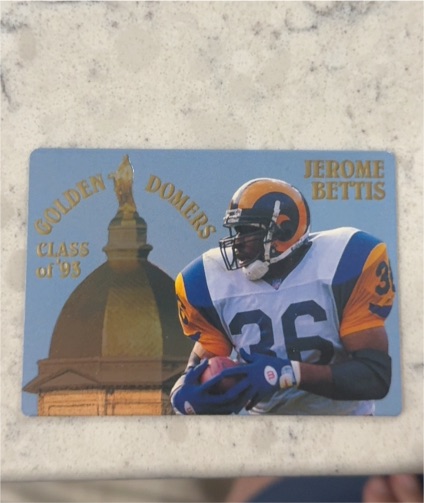 1994 Action Packed #RU944 Jerome Bettis Golden Domers — front