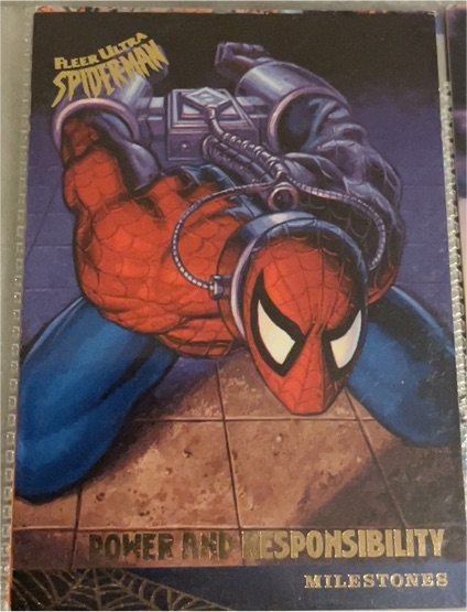 1995 Fleer Ultra Spider-Man #93 Power and Responsibility — front