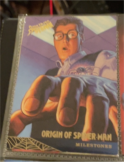 1995 Fleer Ultra Spider-Man #85 Origin of Spider-Man — front
